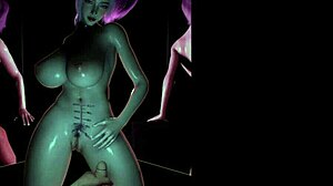 Thicc pixel babe awakens with doggystyle creampie in 3d hentai animation