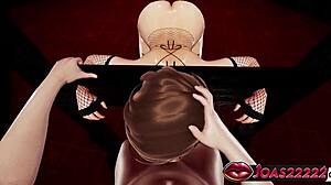 Miyako's tongue teases frenulum in bondage, moans lead to sloppy facial!