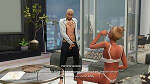 Naughty celebrity sim masturbates hard in 3d hentai preview
