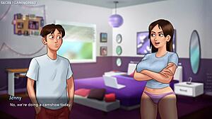 stepsister jenny begs stepbro for creampie in summertime saga 3d game