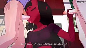 Meru succubus hides wild side behind innocent deep throat blowjob temptation