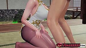 hot elf syndra in nylons licks frenulum strokes big dick deepthroats for facial cumshot 3d animation