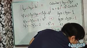 Nerd student solves 47 SEXUAL trigonometric equations with teacher in bedroom