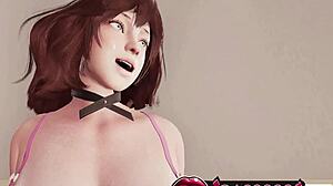 yufa moans hard during big tits massage with intense pussy play and squirt