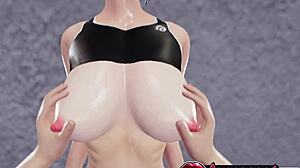 wanna see wet gym girl eun-hye spank her big tits red then pov finger to squirt after training?