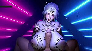 3d asian big ass big tits black monster cock pounds in incantation of pleasure animation