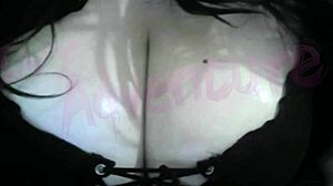 otaku hotwife nerd plays with huge tits watching hentai