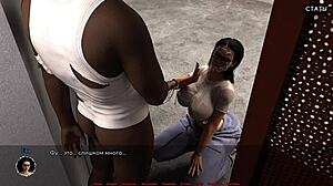 big black cock milf slave bathes in prison getting fingered roughly outdoors before hardcore blowjob and squirting pussy play in medical care gameplay