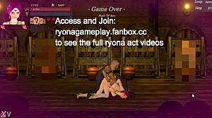 Pink haired lady in Guilty Hell 2 takes anal pounding from two old men