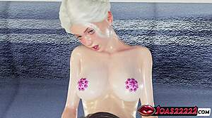 hot blonde iori suzuko kisses then masturbates pussy with vibrator till squirt