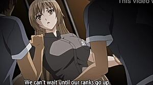 In dim stairwell hentai blonde takes rough gangbang fuck