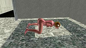 Beautiful 18yo Bunny Girl Rubs Pussy Doggy Masturbates with Carrot Anal 3D Hentai