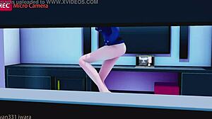 Mmd Haku Dances Seductively After School on Live Webcam