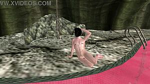 three ripped 3d hunks strike erotic nude poses before anal action erupts