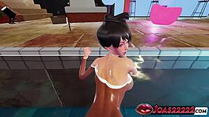 Sexy Wet Kanya's Big Ass Shakes In Pool Cowgirl Missionary Underwater Cumshot