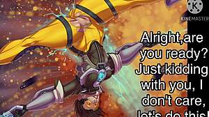 Tracer Endures Brutal Femdom Assplay Dildo Humiliation CBT Piss JOI