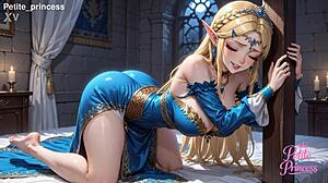 petite princess zelda teases with dirty talk in bedroom waiting for that fuck 😏