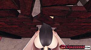 superwoman's big tits gloryhole creampie in tied-up prone bone!