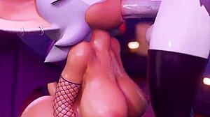 rouge takes sonic deep in rule 34 action