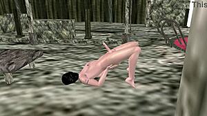 three ripped 3d hunks strike erotic nude poses before anal action erupts