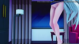 Mmd Haku Dances Seductively After School on Live Webcam