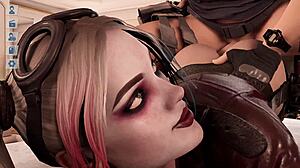 HARLEY QUINN TAKES MUTATED HUGE PENIS ANAL CREAMPIE GANGBANG!