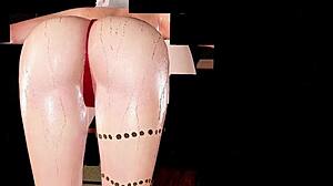 i can't stop stroking to big tits elf princess aya's seductive handjob facial finish