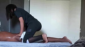 Steamy Happy Ending Handjob Massage Gets Caught On Cam