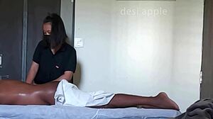 Steamy Happy Ending Handjob Massage Gets Caught On Cam