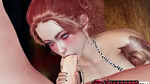 redhead broya's pool blowjob hides deepthroat cum blast