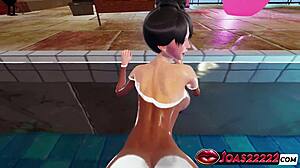 Sexy Wet Kanya's Big Ass Shakes In Pool Cowgirl Missionary Underwater Cumshot