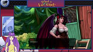 in what a legend part 35 she mounts for cowgirl riding in hentai game