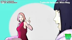 konoha's hidden orgy explodes with sakura hinata anal pussy cum frenzy