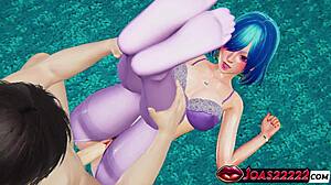 hot wet secretary elisa moans in legs-up pov missionary then desk doggystyle creampie tie-up fuck