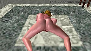 Beautiful 18yo Bunny Girl Rubs Pussy Doggy Masturbates with Carrot Anal 3D Hentai