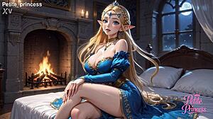 petite princess zelda teases with dirty talk in bedroom waiting for that fuck 😏