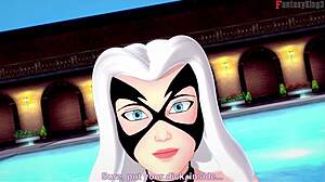 felicia hardy black cat bikini blowjob leaves me breathless in marvel spiderman fantasy