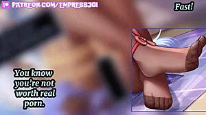 Beta, stroke only to my feet in femdom JOI CEI