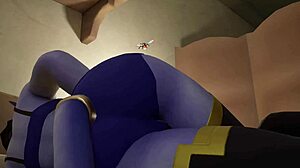 draenei girl gasps at giant penis stretching her in 3d hentai surprise