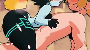 midna spreads ass cheeks for brutal anal pounding