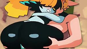 midna spreads ass cheeks for brutal anal pounding