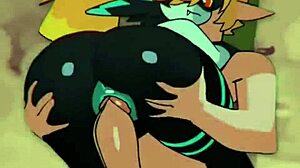 midna spreads ass cheeks for brutal anal pounding