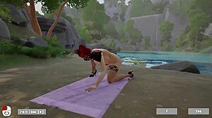 draenei girl gasps at giant penis stretching her in 3d hentai surprise