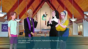 damn billie eilish as curvy nun milf blows cock creampie tits sexnote parody