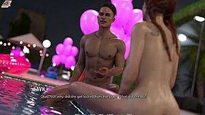 wanna join this rich redhead's big tits skinny dipping jerk off at taboo university?