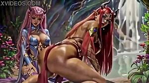 Girl Shows Friend Twerk Ass Shakes in Ai Animation