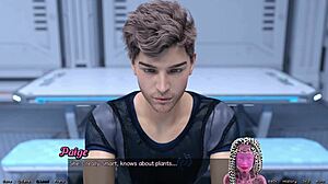 Stranded in Space 79 Brunette Plans Yoga with Huge Milky Tits