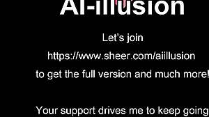 my first time watching natalie take two monster bbc's in ai threesome animation