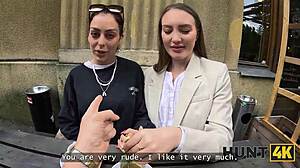 jealous girlfriend's anal fuck shocked her man on street pickup