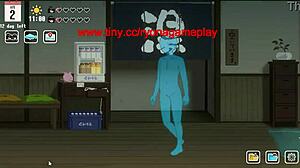 hentai game summer days brunette vacation blowjob deepthroat sloppy oral cumshot